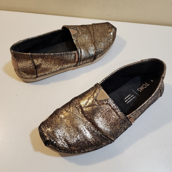 Toms Women's Flat Glitter Espadrilles size 7 - Picture 1 of 7